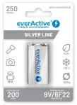 Įkraunamos baterijos &bdquo;everActive Ni-MH 6F22 9V 250 mAh Silver Line&ldquo;