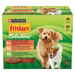 PURINA FRISKIES sausas ėdalas suaugusiems be glitimo, vi&scaron;tienos ir ėrienos ėdalui su pienu ir žiurkėnu, 24 vnt. x 85 g