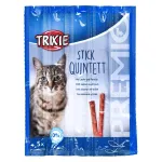 &bdquo;Snacks Premio Sticks&ldquo; &ndash; apjuodinta la&scaron;i&scaron;a su upėtakiais &ndash; sausas kačių ėdalas &ndash; 5x5g