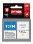 &bdquo;Activejet AEB-714N&ldquo; ra&scaron;alas (pakeičia &bdquo;Epson T0714&ldquo;, &bdquo;T0894&ldquo;, &bdquo;T1004&ldquo;; &bdquo;Supreme&ldquo;; 15 ml; geltonas)