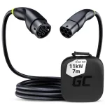 &bdquo;Green Cell EVKABGC02&ldquo; elektromobilių įkrovimo kabelis, juodas, 2 tipo, 3, 7 m