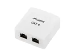 Surface mount box 2x RJ45 Cat.6 white