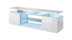 RTV spintelė EVA 180x40x56 balta/balta blizgi