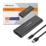 &bdquo;Qoltec 50312&ldquo; atminties įrenginio korpusas SSD korpusas, juodas, M.2