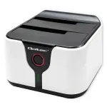 &bdquo;Qoltec 50309&ldquo; HDD SSD 2,5 colio 3,5 colio prijungimo stotelė | SATA III | USB 3.0 | Super greitis 5 Gb/s | su klonavimo funkcija