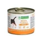 NATURE'S PROTECTION suaugusių &scaron;unų &scaron;lapias ėdalas su jautiena ir kalakutiena 200 g