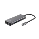 &bdquo;Trust Dalyx&ldquo; &ndash; 6 viename USB-C kelių prievadų adapteris, 1000 Mbit/s (sidabrinis)