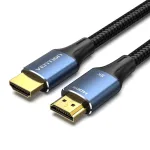&bdquo;Vention&ldquo; medvilninis pintas HDMI-A ki&scaron;tukas-ki&scaron;tukas HD kabelis 8K 3M mėlynas aliuminio lydinio tipas