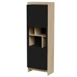 Cama PORTO 59x38x180 vitrina ąžuolo/juodos spalvos