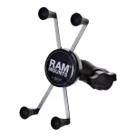 RAM Mounts X-Grip didelis telefono laikiklis su motociklo &scaron;akės vairo pagrindu