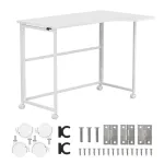 Maclean Folding Desk, White, Mobile, 100x65 cm, max. 50 kg, Corner, L-Shaped, MC-1250 L/W