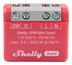 SHELLY 1PM Mini Gen4 i&scaron;manusis jungiklis, raudonas