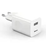 &bdquo;Baseus&ldquo; greitojo įkrovimo įkroviklis USB 3.0 - baltas