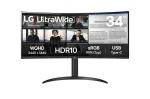 LG 34WR50QK-B kompiuterio monitorius 86,4 cm (34") 3440 x 1440 pikselių plataus formato &bdquo;Quad HD&ldquo; juodas