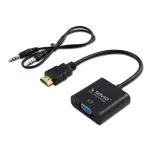 SAVIO HDMI (M) &ndash; VGA (F) adapteris su garsu CL-23/B, juodas