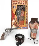 Gonher Metal revolver with holster and belt