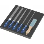 Wera 9783 foam insert PFERD file set 1, 6 pieces (black/grey, in foam insert for workshop trolley)