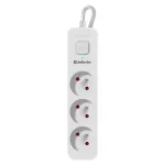 Defender SFS 131 power strip, 1.5 m, 3 sockets, white
