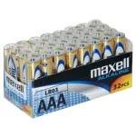MAXELL ALKALINE LR03 AAA &scaron;arminės baterijos, folijos dėžutė, 32 vnt. (8 pakuotės po 4 vnt.)