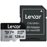 Memory card microSD 128GB C10 A2 U3 V30 205/150MB/s Silver Plus