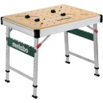 metabo multifunctional table MWB 100 (silver/wood, load capacity up to 120 kg)