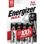 ENERGIZER &Scaron;ARMINĖS MAX AA LR6 BATERIJOS, 4 VNT., EKOLOGI&Scaron;KA PAKUOTĖ