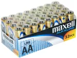 MAXELL &scaron;arminės LR6 AA folijos baterijos, 32 vnt. dėžutėje (8 pakuotės po 4 vnt.)