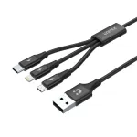 UNITEK C14049BK USB kabelis 1,2 m USB 2.0 USB C Micro-USB B/Lightning juodas