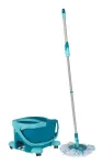 LEIFHEIT Clean Twist Mop Ergo mobili &scaron;luosčių sistema / kibiras, vieno bako, mėlyna