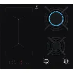 Indukcinė-dujinė kaitlentė ELECTROLUX KDI641723K 800 Mixed 60 cm Juoda
