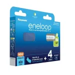 Įkraunamos baterijos PANASONIC ENELOOP AAA 800 mAh 4 vnt. + dėklas (BK-4MCDE/4CP+DĖKLAS)