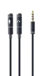 Gembird !Adapter audio mikrofono 3.5mm mini Jack/4PIN/0. audio kabelis 0.2 m 2 x 3.5mm juodas