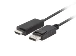 Lanberg CA-DPHD-11CC-0010-BK kabelis, keitiklis DisplayPort HDMI, juodas
