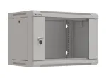 19" 6U Wall-Mount Rack Cabinet 540 &times; 350 mm Grey with Glass Door (Flat Pack)