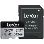 Memory card microSD 512GB C10 A2 U3 V30 205/150MB/s Silver Plus