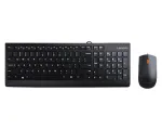 Lenovo 300 klaviatūra su pele, universali USB QWERTY, JAV anglų, juoda
