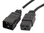 Power cord extension cord IEC 320 C19 - C20 VDE 1.8M VDE black
