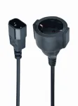 &bdquo;Gembird PC-SFC14M-01&ldquo; maitinimo adapteris IEC320 C14 -> SCHUKO (F) ant 15 cm kabelio