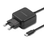 &bdquo;Qoltec 50197&ldquo; įkroviklis 12 W | 5 V | 2,4 | USB C tipo | Juodas