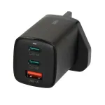 iBOX C-65 juodas, GaN 65W universalus įkroviklis, JK ki&scaron;tukas