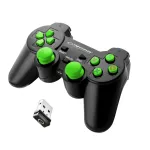 Esperanza EGG108G žaidimų valdiklis, juodas, žalias, USB 2.0, analoginis / skaitmeninis kompiuteris, Playstation 3