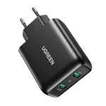 Ugreen wall charger 2&times; USB-A 36 W QC3.0 black (CD161)