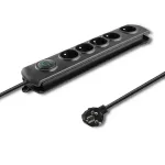 Surge protector 5 sockets 1.8m black