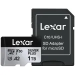 Memory card microSD 1TB C10 A2 U3 V30 205/150MB/s Silver Plus
