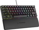 Rampage PLOWERK60 wired gaming mechanical keyboard Blue Switch Rainbow LED black