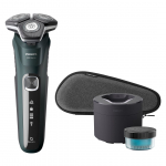 &bdquo;Philips SHAVER Series 5000&ldquo; S5884/50 vyri&scaron;kas skustuvas, rotacinis skustuvas, kirpimo ma&scaron;inėlė, juoda, žalia