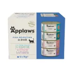 APPLAWS Žuvų rinkinys sultinyje - &scaron;lapias kačių ėdalas - 12 x 70 g