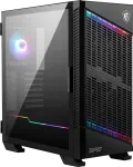 MSI MPG VELOX 100P AIRFLOW vidutinio dydžio bok&scaron;to tipo žaidimų kompiuterio korpusas, &bdquo;juodas, 3 x 120 mm ventiliatoriai + 1 x 120 mm ARGB ventiliatorius, ARGB &scaron;viesos juosta, USB Type-C, 1 x grūdintas stiklas, centrinis, E-ATX, ATX, mATX, mini-ITX&ldquo;