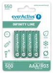 Įkraunamos baterijos &bdquo;everActive Ni-MH R03 AAA&ldquo; 550 mAh &bdquo;Infinity Line&ldquo;