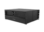 Lanberg 19" Rack Cabinet Drawer 4U 360 mm Black (4U/483 &times; 360 mm, Load Capacity up to 90 kg, 4-Point Mounting)